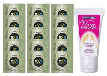 Комплект EXS Snug Fit 15 шт + Swiss Navy Viva Cream, 59 мл SOS14927 фото