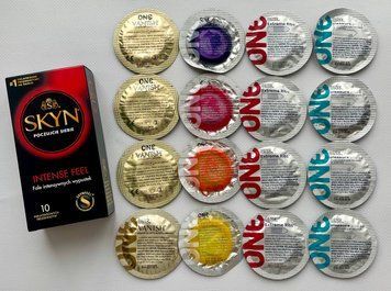 Набор 26 штук Skyn ​​Intense Feel + ONE Color Sensations, Extreme Ribs, Pleasure plus, Vanish SOS2234 фото