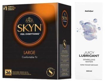 Набор Лубрикант Satisfyer Sparkling Water 300мл + SKYN Large 36 шт. SOS12700 фото
