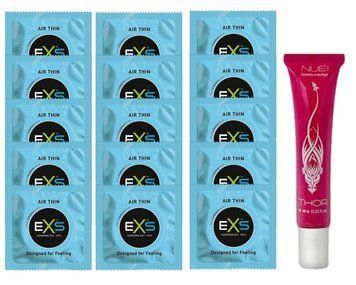 Комплект EXS Air Thin 15 шт + THOR - гель для мужчин, 10 мл Nuei SOS14746 фото