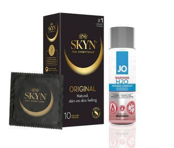 SKYN ORIGINAL &mdash; 10 шт та Лубрикант System JO H2O &mdash; WARMING (60 мл) SOS855 фото