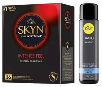 Комплект Skyn Intense feel 36 шт + Pjur Basic Waterbased 100 мл SOS13202 фото