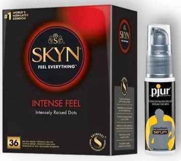 Набір з SKYN Intense Feel (36 шт) + Пролонгатор pjur Superhero Serum (20 мл)  SOS8979 фото