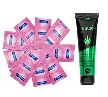 Pasante Sensitive Feel 20 шт и Лубрикант Intt Cannabis 100 мл SOS947 фото