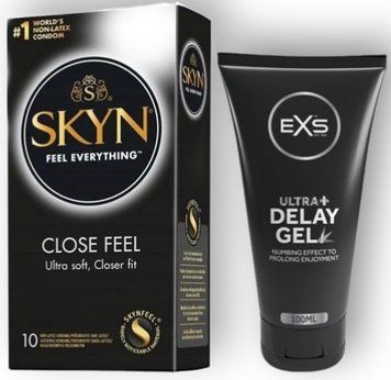Набор из SKYN Close Feel (10 шт) + Пролонгатор EXS Delay Gel Ultra+ (100 мл) SOS8929 фото