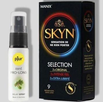 Skyn Selection 9 шт + Пролонгатор pjur MED Prolong Spray 20 мл SOS4966 фото