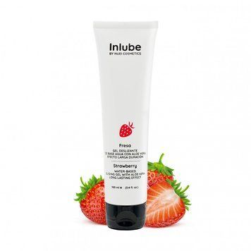 Съедобный лубрикант на водной основе вкус: клубника INLUBE, 100 мл Nuei (Испания) NU513376 фото