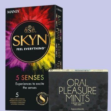 Комплект SKYN 5 Senses + Мятные конфеты Bijoux Indiscrets Oral Pleasure Mints &ndash; Peppermint SOS5450 фото