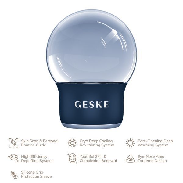Массажер для лица и тела GESKE Cool&Warm Face and Body Massager 7в1 midnight HB0301 фото