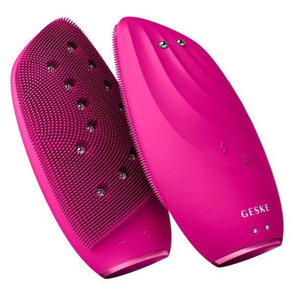 Очистительная щетка для лица GESKE Sonic Thermo Facial Brush Face-Lifter 8в1 magenta HB0087 фото