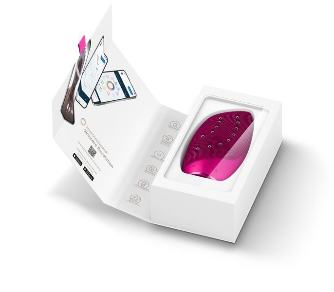 Очистительная щетка для лица GESKE Sonic Thermo Facial Brush Face-Lifter 8в1 magenta HB0087 фото