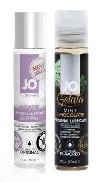 Набор лубрикантов System JO AGAPE (30 мл) + System JO H2O Mint Chocolate (30 мл) LB45 фото