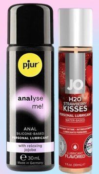 Набор лубрикантов pjur analyse me! Relaxing jojoba silicone 30 мл + System JO Strawberry Kiss (30 мл) LB596 фото
