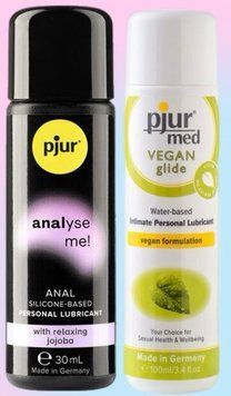 Набор лубрикантов pjur analyse me! Relaxing jojoba silicone 30 мл + пюре MED Vegan glide 100 мл LB646 фото
