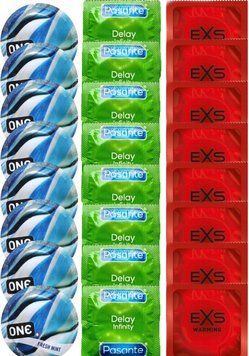 Набір 24 шт ONE Fresh Mint + Delay Infinity + EXS Warming Comfy Fit SOS7498 фото