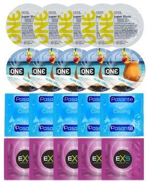Набор 20 шт ONE Super Studs + ONE Island Punch + Pasante Cooling + EXS EXTRA SAFE SOS7300 фото