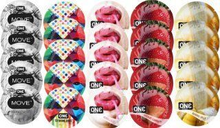 Набір з 25 шт One Move + ONE Ribs + ONE Bubblegum  + ONE Chocolate Strawberry + ONE Banana SOS8406 фото