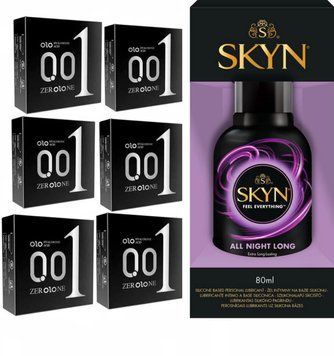 Комплект: Лубрикант Skyn All Night Long 80 мл + OLO Feeling Ultrathin 18 шт SOS11259 фото