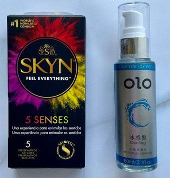 Набор SKYN 5 Senses 5 шт  + Лубрикант охлаждающий на водной основе OLO 60 мл SOS1141 фото