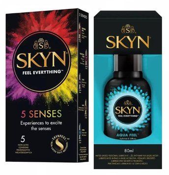 Набор : SKYN 5 Senses та Лубрикант SKYN AQUA FEEL 80МЛ SK72 фото
