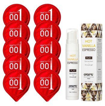 Комплект OLO 001 (червоні) 10 шт + EXSENS Kissable Hot Vanilla Espresso 15 мл SOS14220 фото