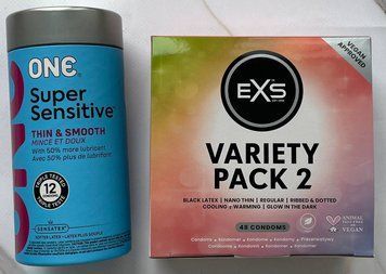 КОМПЛЕКТ резинок ONE Super Sensitive 12 шт - EXS Mixed Variety Pack 2, 48 шт  SOS3145 фото