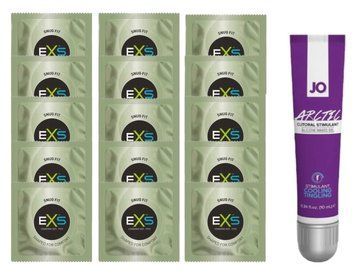Комплект EXS Snug Fit 15шт + JO ARCTIC COOLING, 10 мл SOS14928 фото