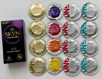 Набор 26 штук Skyn ​​Elite + ONE Color Sensations, Extreme Ribs, Pleasure plus, Vanish SOS2235 фото