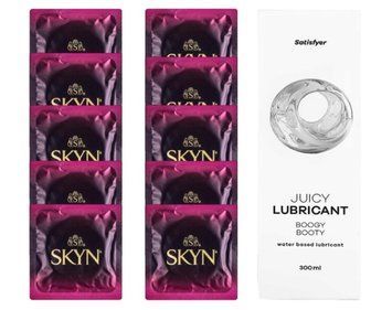 Комплект SKYN CHERRY 10 шт. + Лубрикант Satisfyer Juicy Lubricant Boogy Booty 300 мл SOS12601 фото
