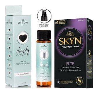 SKYN Elite &mdash; 10 шт та Спрей Sensuva Deeply Love You Chocolate-Mint SOS888 фото