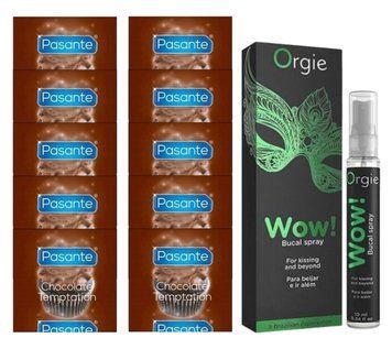 Pasante Chocolate Temptation 10 шт + Orgie WOW! Menthol (10 мл) SOS13995 фото