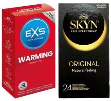 Набор с SKYN ORIGINAL 24 ШТ. + EXS Warming, 12 шт SOS7929 фото