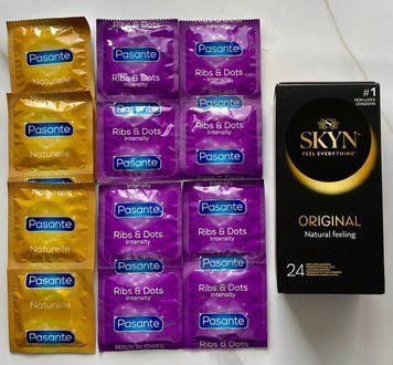 Комплект Skyn Original 24 шт + Pasante Naturelle 6 шт + Pasante Ribs & Dots 8 шт SOS3017 фото
