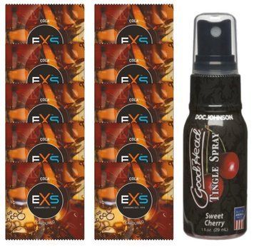 EXS CRAZY COLA 10 шт + Doc Johnson GoodHead Tingle Spray &ndash; Sweet Cherry (29 мл) SOS14095 фото