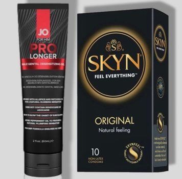 SKYN Original 10 шт + Пролонгатор System JO Prolonger Gel (60 мл) SOS5206 фото