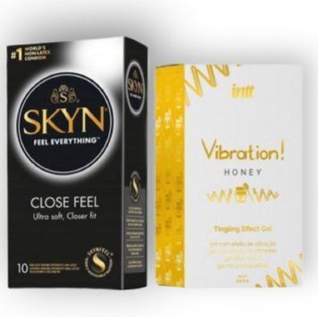 SKYN Close Feel 10 штук + Intt Vibration Honey (15 мл) SOS6766 фото