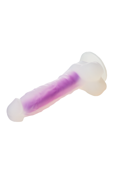 Фалоімітатор Dream Toys, що світиться RADIANT SOFT SILICONE GLOW IN THE DARK DILDO MEDIUM PURPLE DT22047 фото