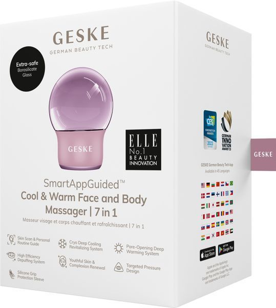 Массажер для лица и тела GESKE Cool&Warm Face and Body Massager 7в1 pink HB0302 фото