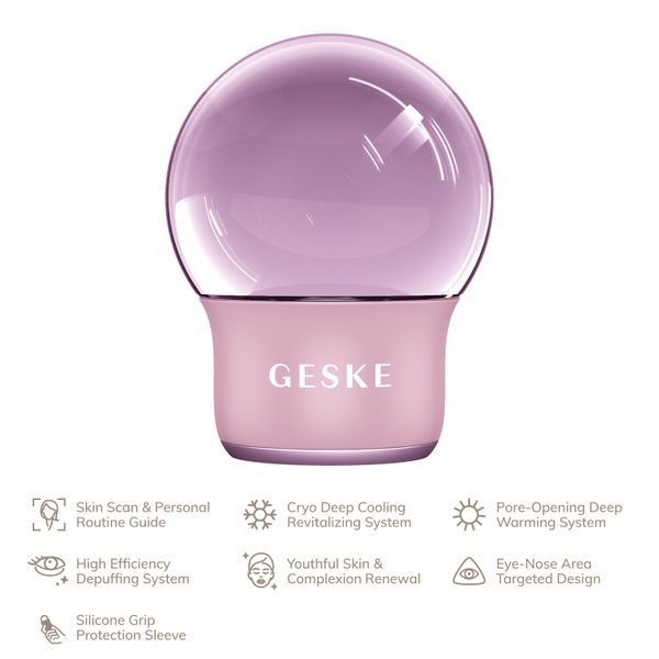 Массажер для лица и тела GESKE Cool&Warm Face and Body Massager 7в1 pink HB0302 фото
