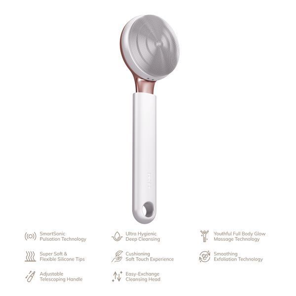 Ультразвуковая щетка для всего тела GESKE Sonic Full-Body Brush&Intensive Exfoliator 8в1 starlight HB0381 фото