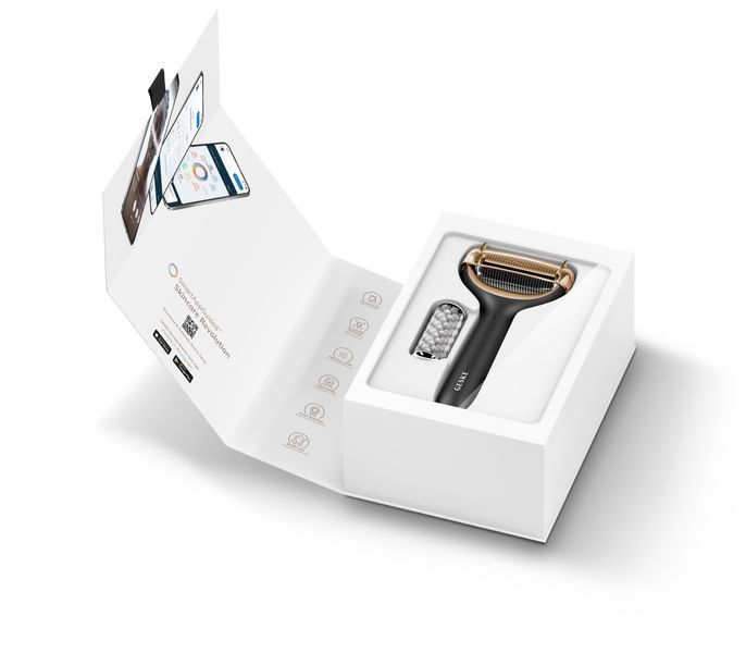 Электронный роллер для лица и тела с микроиглами GESKE MicroNeedle Face&Body Roller 8в1 gray HB0196 фото