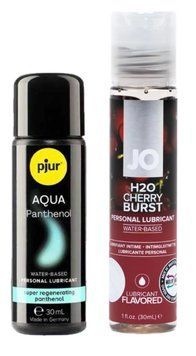 Набор лубрикантов pjur Aqua Panthenol 30 мл + System JO Cherry Burst (30 мл) LB96 фото