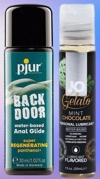 Набор лубрикантов pjur backdoor Regenerating 30 мл + System JO GELATO Mint Chocolate (30 мл) LB526 фото