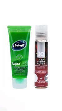Набор лубрикантов Unimil Aloe 80 мл + System JO H2O Cherry Burst (30 мл) LB159 фото