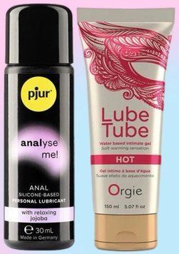Набор лубрикантов pjur analyse me! Relaxing jojoba silicone 30 мл + LUBE TUBE HOT, 150 мл ORGIE LB647 фото