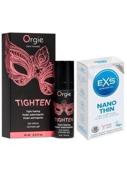 Гель для сужения Orgie &ndash; Tighten (15 мл)+ EXS NANO Thin 12 шт SOS6702 фото