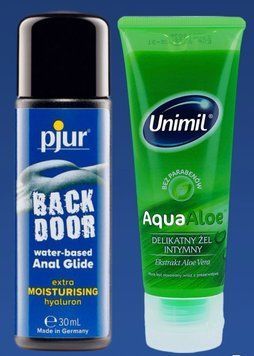 Набор лубрикантов pjur backdoor Comfort water glide 30 мл + Unimil Aloe 80 мл LB209 фото