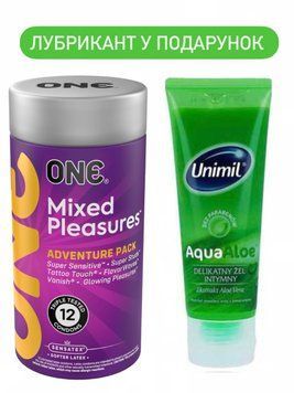 Набор One Mixed Pleasures 12 шт. + Подарок Лубрикант Unimil Aloe 80 мл. SOS1836 фото