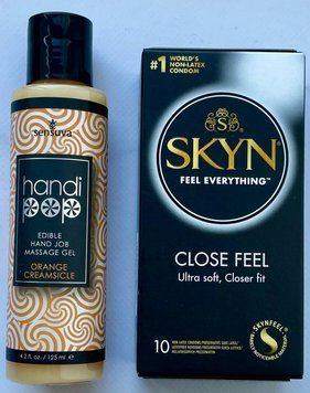 Комплект SKYN Close Feel 10 шт - Лубрикант смаковий Sensuva Handipop Orange Creamsicle (125 мл) SOS3346 фото
