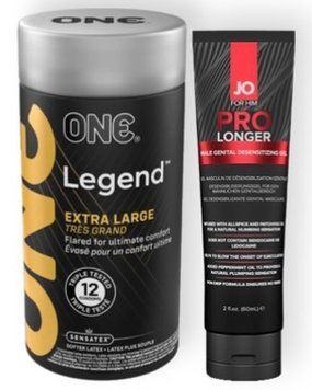 Набор из 12 шт ONE Legend Extra Large + Пролонгатор System JO Prolonger Gel (60 мл) SOS9048 фото